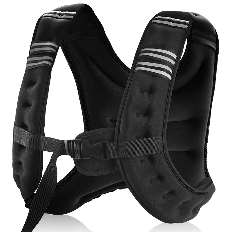 Crossfit Weight Vest - 12lb 반사 스트라이프가 있는 웨이트 조끼