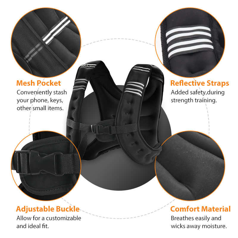 12lb 반사 스트라이프가 있는 웨이트 조끼 (운동,  - Crossfit Weight Vest 리뷰 및 가격